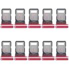 For Motorola Edge 30 Fusion XT2243-1 10pcs Original SIM Card Tray + SIM Card Tray (Red) - 1