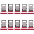 For Motorola Edge 40 XT2303-2 10pcs Original SIM Card Tray + SIM Card Tray (Red) - 1