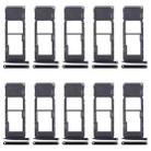 For Motorola Moto G7 Plus 10pcs Original SIM + Micro SD Card Tray (Black) - 1
