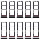 For Motorola Moto G04 10pcs Original SIM Card Tray + SIM Card Tray + Micro SD Card Tray (Black) - 1