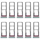 For Motorola Moto G04 10pcs Original SIM Card Tray + SIM Card Tray + Micro SD Card Tray (Green) - 1