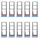 For Motorola Moto G04 10pcs Original SIM Card Tray + SIM Card Tray + Micro SD Card Tray (Blue) - 1