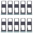 For Motorola Moto G04s 10pcs Original SIM Card Tray + Micro SD Card Tray (Green) - 1