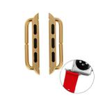 2 PCS for Apple Watch 38mm Metal Strap Connector Metal Buckle(Gold) - 1