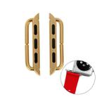 2 PCS for Apple Watch 42mm Metal Strap Connector Metal Buckle(Gold) - 1