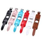Kakapi for Apple Watch 38mm Bracelet Style Metal Buckle Cowhide Leather Watch Band with Connector(Red) - 8