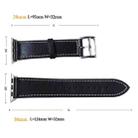 Kakapi for Apple Watch 38mm Metal Buckle Cowhide Leather Watch Band with Connector(Black) - 7