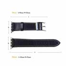 Kakapi for Apple Watch 38mm Metal Buckle Cowhide Leather Watch Band with Connector(Black) - 7