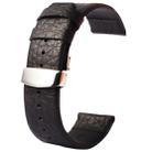 Kakapi for Apple Watch 38mm Buffalo Hide Double Buckle Genuine Leather Watch Band, Only Used in Conjunction with Connectors (S-AW-3291)(Black) - 1