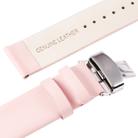 Kakapi for Apple Watch 38mm Subtle Texture Double Buckle Genuine Leather Watch Band with Connector(Pink) - 6