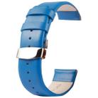 Kakapi for Apple Watch 38mm Subtle Texture Double Buckle Genuine Leather Watch Band, Only Used in Conjunction with Connectors (S-AW-3291)(Blue) - 1