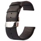 Kakapi for Apple Watch 42mm Subtle Texture Double Buckle Genuine Leather Watch Band, Only Used in Conjunction with Connectors (S-AW-3293)(Black) - 1