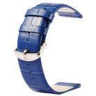 Kakapi for Apple Watch 38mm Crocodile Texture Classic Buckle Genuine Leather Watchband, Only Used in Conjunction with Connectors (S-AW-3291)(Blue) - 1