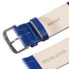 Kakapi for Apple Watch 38mm Crocodile Texture Classic Buckle Genuine Leather Watchband, Only Used in Conjunction with Connectors (S-AW-3291)(Blue) - 7