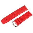 Kakapi for Apple Watch 38mm Crocodile Texture Classic Buckle Genuine Leather Watchband, Only Used in Conjunction with Connectors (S-AW-3291)(Red) - 6