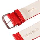 Kakapi for Apple Watch 38mm Crocodile Texture Classic Buckle Genuine Leather Watchband, Only Used in Conjunction with Connectors (S-AW-3291)(Red) - 7