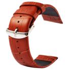 Kakapi for Apple Watch 38mm Crocodile Texture Classic Buckle Genuine Leather Watch Band, Only Used in Conjunction with Connectors (S-AW-3291)(Brown) - 1