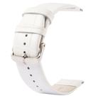 Kakapi for Apple Watch 42mm Crocodile Texture Classic Buckle Genuine Leather Watch Band, Only Used in Conjunction with Connectors (S-AW-3293)(White) - 1