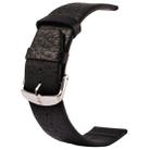 Kakapi for Apple Watch 38mm Buffalo Hide Classic Buckle Genuine Leather Watch Band, Only Used in Conjunction with Connectors (S-AW-3291)(Black) - 1