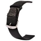 Kakapi for Apple Watch 42mm Buffalo Hide Classic Buckle Genuine Leather Watchband, Only Used in Conjunction with Connectors (S-AW-3293)(Black) - 1