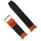 Kakapi for Apple Watch 38mm Subtle Texture Classic Buckle Genuine Leather Watch Band with Connector(Brown) - 5