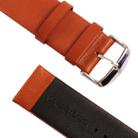 Kakapi for Apple Watch 38mm Subtle Texture Classic Buckle Genuine Leather Watch Band with Connector(Brown) - 6