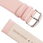 Kakapi for Apple Watch 42mm Subtle Texture Classic Buckle Genuine Leather Watch Band with Connector(Pink) - 6