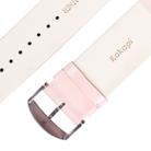 Kakapi for Apple Watch 42mm Subtle Texture Classic Buckle Genuine Leather Watch Band with Connector(Pink) - 8