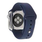For Apple Watch Sport 38mm High-performance Rubber Sport Watch Band with Pin-and-tuck Closure(Dark Blue) - 1