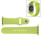 For Apple Watch Sport 38mm High-performance Rubber Sport Watch Band with Pin-and-tuck Closure(Green) - 1