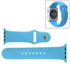 For Apple Watch Sport 38mm High-performance Rubber Sport Watch Band with Pin-and-tuck Closure(Blue) - 1