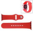 For Apple Watch Sport 38mm High-performance Rubber Sport Watch Band with Pin-and-tuck Closure(Red) - 1