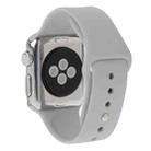 For Apple Watch Sport 38mm High-performance Rubber Sport Watch Band with Pin-and-tuck Closure(Silver) - 1