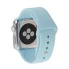 For Apple Watch Sport 38mm High-performance Rubber Sport Watch Band with Pin-and-tuck Closure(Baby Blue) - 1