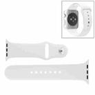 For Apple Watch Sport 38mm High-performance Rubber Sport Watch Band with Pin-and-tuck Closure(White) - 1