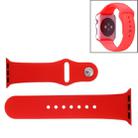 For Apple Watch Sport 42mm High-performance Rubber Sport Watch Band with Pin-and-tuck Closure(Red) - 1