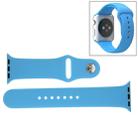 For Apple Watch Sport 38mm High-performance Longer Silicone Sport Watch Band with Pin-and-tuck Closure(Blue) - 1