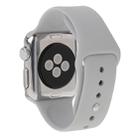 For Apple Watch Sport 38mm High-performance Longer Silicone Sport Watch Band with Pin-and-tuck Closure(Silver) - 1