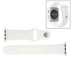 For Apple Watch Sport 38mm High-performance Longer Silicone Sport Watch Band with Pin-and-tuck Closure(White) - 1