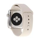 For Apple Watch Sport 42mm High-performance Longer Rubber Sport Watch Band with Pin-and-tuck Closure(Beige) - 1