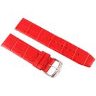Kakapi for Apple Watch 38mm Crocodile Texture Brushed Buckle Genuine Leather Watchband, Only Used in Conjunction with Connectors (S-AW-3291)(Red) - 4