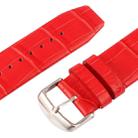 Kakapi for Apple Watch 38mm Crocodile Texture Brushed Buckle Genuine Leather Watchband, Only Used in Conjunction with Connectors (S-AW-3291)(Red) - 6