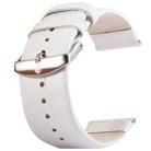 Kakapi for Apple Watch 38mm Crocodile Texture Brushed Buckle Genuine Leather Watch Band, Only Used in Conjunction with Connectors (S-AW-3291)(White) - 1