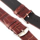 Kakapi for Apple Watch 38mm Crocodile Texture Brushed Buckle Genuine Leather Watch Band with Connector(Coffee) - 7