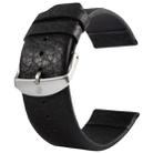 Kakapi for Apple Watch 38mm Buffalo Hide Brushed Buckle Genuine Leather Watch Band, Only Used in Conjunction with Connectors (S-AW-3291)(Black) - 1