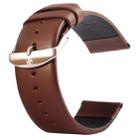 Kakapi for Apple Watch 38mm Subtle Texture Brushed Buckle Genuine Leather Watch Band, Only Used in Conjunction with Connectors (S-AW-3291)(Coffee) - 1