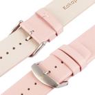 Kakapi for Apple Watch 42mm Subtle Texture Brushed Buckle Genuine Leather Watch Band with Connector(Pink) - 8