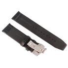 Kakapi for Apple Watch 42mm Crocodile Texture Double Buckle Genuine Leather Watch Band, Only Used in Conjunction with Connectors (S-AW-3293)(Black) - 5