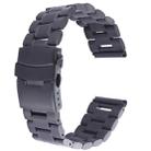 For Apple Watch 42mm Black Steel Watch Band, Only Used in Conjunction with Connectors (S-AW-0062)(Black) - 1