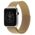 For Apple Watch 42mm Milanese Loop Magnetic Stainless Steel Watch Band(Gold) - 1